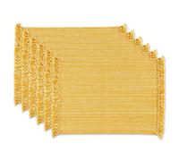 DII Colección de Mesa abigarrada, Juego de manteles Individuales, 3 x 19, Albaricoque, 6 Piezas