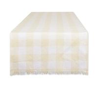 DII Colección de Mesa con Flecos Pesados, Camino de Mesa, 14 x 72 Pulgadas, Natural