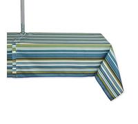 DII Colección de Mesa para Interiores y Exteriores, Multiusos, Lavable a máquina, a Rayas, Mantel, 60 x 84 Pulgadas con Cremallera, Estampado Playero