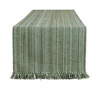 DII Colección de Mesa variegada, Camino de Mesa, 13 x 72 Pulgadas, Color Verde alcachofa