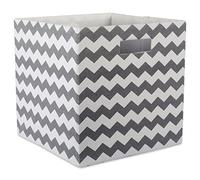 DII Collapsible Polyester Storage Cube, Chevron, Gray, Large