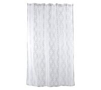 DII Cortina de Ducha de Tela de baño extralarga 100% poliéster para Uso Diario, 72 x 72 Pulgadas, Encaje de celosía Blanca