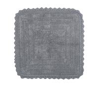 DII Crochet Collection Alfombra de bao reversible cuadrada 24x24 gris
