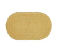 DII Crochet Collection Tapete de baño Reversible, Ovalado, Grande, 21 x 34 Pulgadas, Amarillo