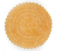 DII Crochet Collection Tapete de baño Reversible, Redondo, 69,8 cm de diámetro, Amarillo