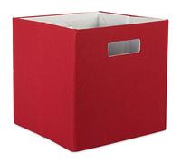 DII - Cubo de almacenamiento plegable de poliéster, sólido, ligero y duradero, cuadrado pequeño, 28 x 28 x 28 cm, color óxido