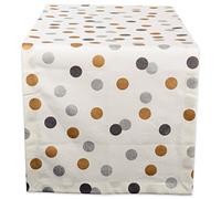 DII Decoración de Cocina de Tela metálica, algodón, Confeti de Lunares Plateados y Dorados, 108 x 14 Pulgadas (Corredor)