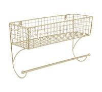 DII Decoración rústica de baño de Granja, Almacenamiento de Metal, toallero Grande, Dorado