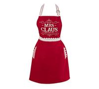 DII Delantal de cocina de Navidad para mujer, tamaño adulto, cocinar, hornear o manualidades, ajustable con bolsillos grandes, talla única, Sra. Claus