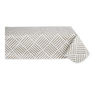DII Diseño de Rejilla de colección de Mesa de Vinilo para Interiores/Exteriores, Mantel con Respaldo de Franela, Rectangular, 60 x 102, Piedra