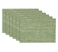 DII Everyday, fácil de Limpiar Interior/Exterior Tejido de Vinilo de 33 x 45,7 cm, Multicolor, Juego de 6