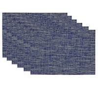 DII Everyday, manteles Individuales de Vinilo Tejido Multicolor para Interiores y Exteriores, fáciles de Limpiar, 13 x 17.7 Pulgadas, Azul