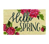 DII Felpudo Decorativo de Fibra de Coco Natural, 18 x 30 Pulgadas, Hello Spring