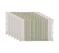 DII Fringed Collection - Juego de manteles Individuales, 13 x 20 Pulgadas, tomillo, 2 Unidades