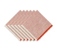 DII Harvest Market Colección de Mesa, Algodón, Tonal Naranja Quemado, 50.8 x 50.8 cm (Set of 6), 6