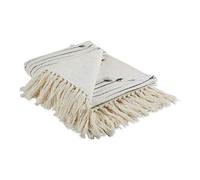 DII Home Essentials Inc Manta Moderna de algodón marroquí con Flecos para Silla, sofá, Picnic, Camping, Playa, Uso Diario, Tela, Negro, 50x60 with 2.5" Fringe