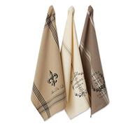 DII Juego de 3 paños de cocina de algodón jacquard francés, paños de cocina decorativos para cocina diaria y hornear, macarrones franceses