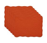 DII Quilted Farmhouse Collection - Juego de manteles Individuales, diseño de Calabaza, 6 Piezas
