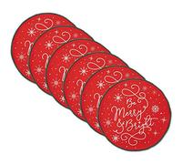 DII Juego de manteles Individuales Adornados, Tela, Be Merry & Bright
