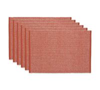 DII Juego de manteles Individuales de algodón, Color Rojo Vintage