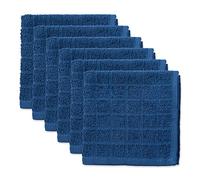 DII Juego de paños de Cocina de algodón Liso, Azul, 12 x 12 Pulgadas
