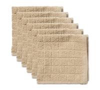 DII Juego de paños de Cocina sólidos para Ventana, algodón, Guijarro, 12 x 12 Pulgadas