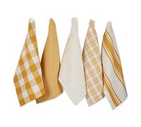 DII Juego de Trapos de Cocina Grandes de algodón Tejido, Color Oro Miel, 18 x 28 Pulgadas