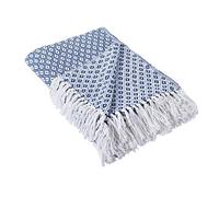 DII - Manta rústica de algodón con Flecos para Silla, sofá, Picnic, Camping, Playa y Uso Diario