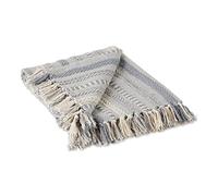 DII Manta Trenzada a Rayas, 50 x 60 Pulgadas, Gris