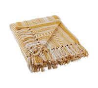 DII Manta Trenzada a Rayas, 50 x 60 Pulgadas, Oro Miel