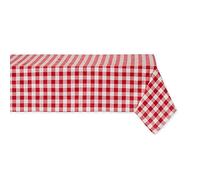 DII Mantel a Cuadros 100% algodón, Lavable a máquina, 60 x 104 Pulgadas, Rojo