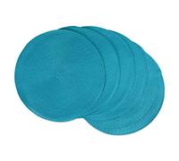 DII Mantel Individual Redondo Tejido clásico, 15 Pulgadas de diámetro, Azul Baja 6 Unidades
