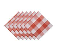 DII Mesa clásica, algodón, Rojo Vintage, Juego de servilletas, 20 x 20 Pulgadas