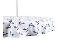 DII Outdoor, poliéster, Impresión de Ancla., 60" Round w/Zipper