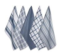 DII Oversized, Ultra- Absorbente, Professional Grade, Luxury Kitchen Dishtowel for Everyday Use, 18 x 28 Set of 5 - Gray, algodón, Color Azul., 18 x 28