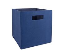 DII Poly-Cube Storage Collection Hard Sided, Collapsible Solid, Small, Nautical Blue