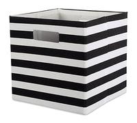 DII Polyester Cube Storage Collection Hard Sided Collapsible, 11x11x11, Black