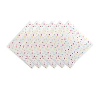 DII Reutilizable y Lavable a máquina, algodón, Puntos de Confeti Multicolor, 20 x 20 Pulgadas (Juego de 6)