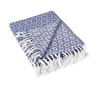 DII Rustic Farmhouse Throw Blanket Manta, Nautical Blue