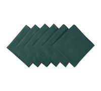 DII Solid Napkin Set Colección, Algodón, Verde Oscuro, 50.8 x 50.8 cm (Set of 6), 6
