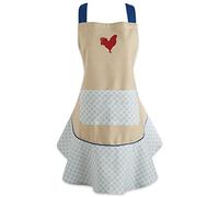 DII Colección Rise and Shine Rooster 100% algodón básico para Todos los días, Gallo Rojo, Delantal, 3
