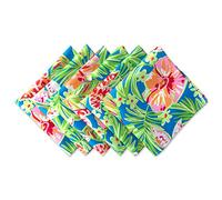 DII Summer Floral Outdoor Tabletop Collection Resistente a Las Manchas y al Agua, Poliéster, Napkin Set, 6