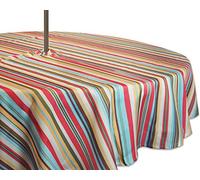 DII Summer Stripe Outdoor Collection Mantel Redondo de 132 cm con Cremallera, número de Modelo: 5751