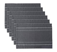 DII - Tops de Mesa de Rayas francesas, 100% algodón, Chambray Gray, Placemat