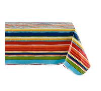 DII Vinilo Tabletop Collection - Mantel Rectangular antiderrames, Parte Trasera de Franela, 60 x 102 cm, diseño de Rayas de Verano