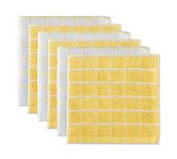 DII Windowpane - Juego de paños de Cocina, algodón, Amarillo, 12 x 12 Pulgadas