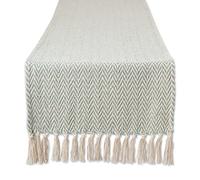 DII Woven Basic Tabletop Collection - Camino de Mesa cheurón, 15 x 72 Pulgadas, jadeíta