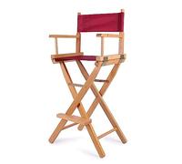 DiicMa Silla de Director Silla de Artista de Maquillaje, Silla de Director Plegable, Silla portátil de Madera, Silla de Artista de Maquillaje Plegable (Color : Red)