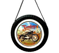 DiiliHiiri Cartel 3D Motos Clásicos - Original Cartel Ruta 66 Vintage Retro De American Retro Sign para Bar Pub Cafeteria Taller y Garaje. Decoración Letrero Vintage de los Años 50. 30x60x4cm 9541-4