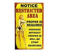 DiiliHiiri Cartel de Chapa 41.5x25x0.2cm Decoración Hogar Casa Garage Man Cave Letrero Metálico Prohibido el Paso Placa Retro Aviso (9539-7)